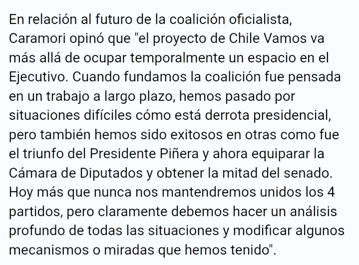 🎄¡A no decaer! Las penas de la política se pasan con más política. Chile Vamos hay para rato ✅Nuestra labor desde la oposición debe ser ordenada y bien articulada. Lea acá la declaración de nuestro presidente <a href="/rcaramori/">Rodrigo Caramori</a> en <a href="/Emol/">Emol.com</a> ⤵️