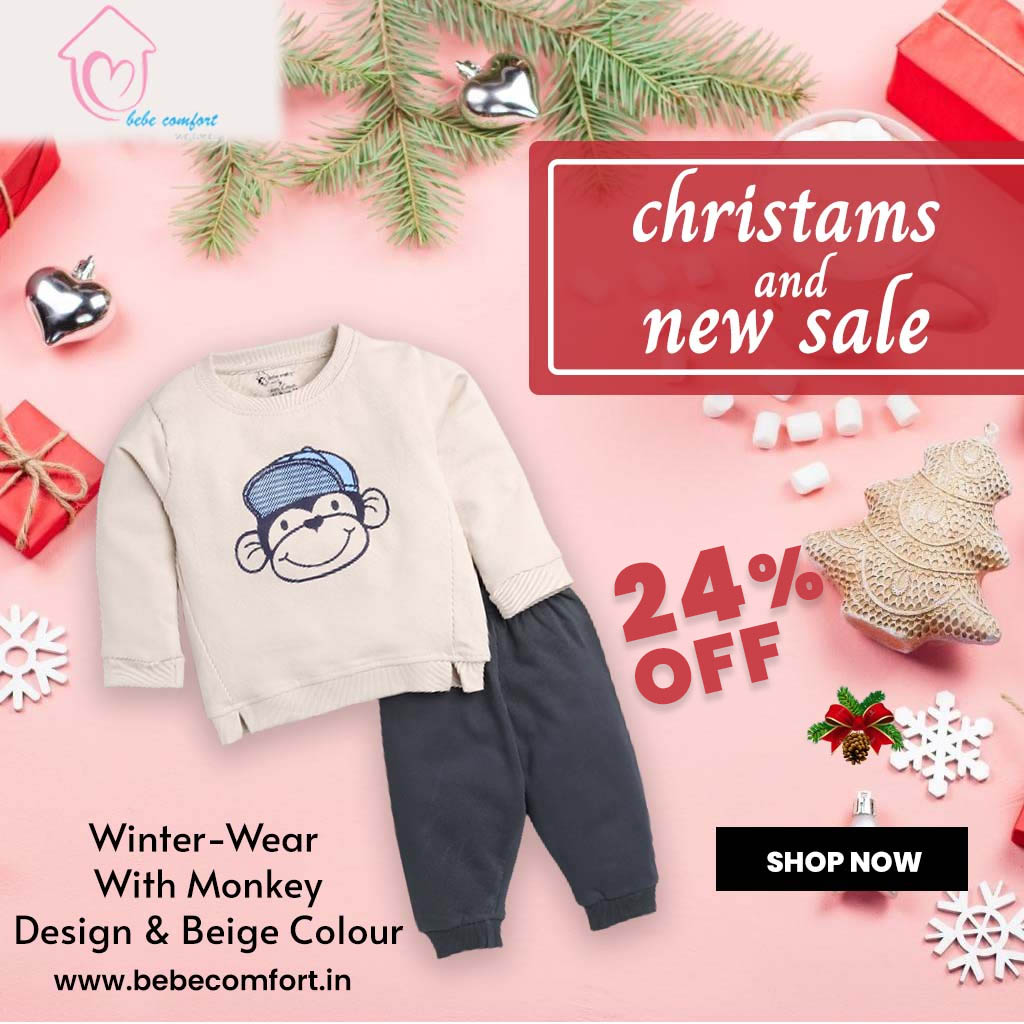 bebecomfort's tweet photo. Double Dhamaka Sale is here. Get this super cool Beige-colored Winter Wear with Monkey Design for your cute little ones
Visit- https://t.co/PqAGh39fe7
#BebeComfort #ForKids #KidsCollection #ForBabies https://t.co/skEFBMKll5