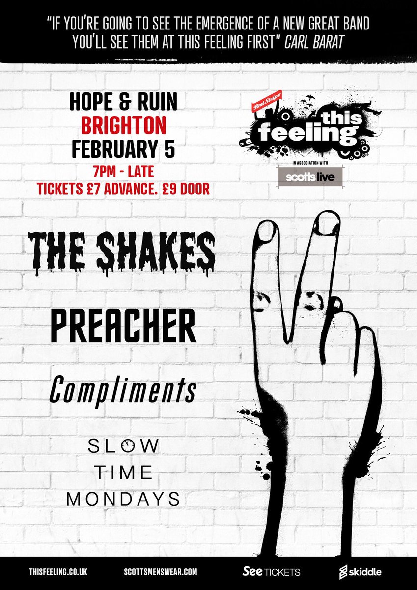 *ANNOUNCEMENT* We’re thrilled to tell you guys that we’re playing again for <a href="/This_Feeling/">This Feeling</a> <a href="/thehopeandruin/">The Hope & Ruin</a> on 5th February 😍 let’s goooo 

This is a big one so any support would be greatly appreciated 🙏 ticket link in bio 🙌 
<a href="/redstripeuk/">Red Stripe UK</a> <a href="/scottsmenswear/">scotts</a> 

📸: <a href="/Studio_85UK/">Mike</a>