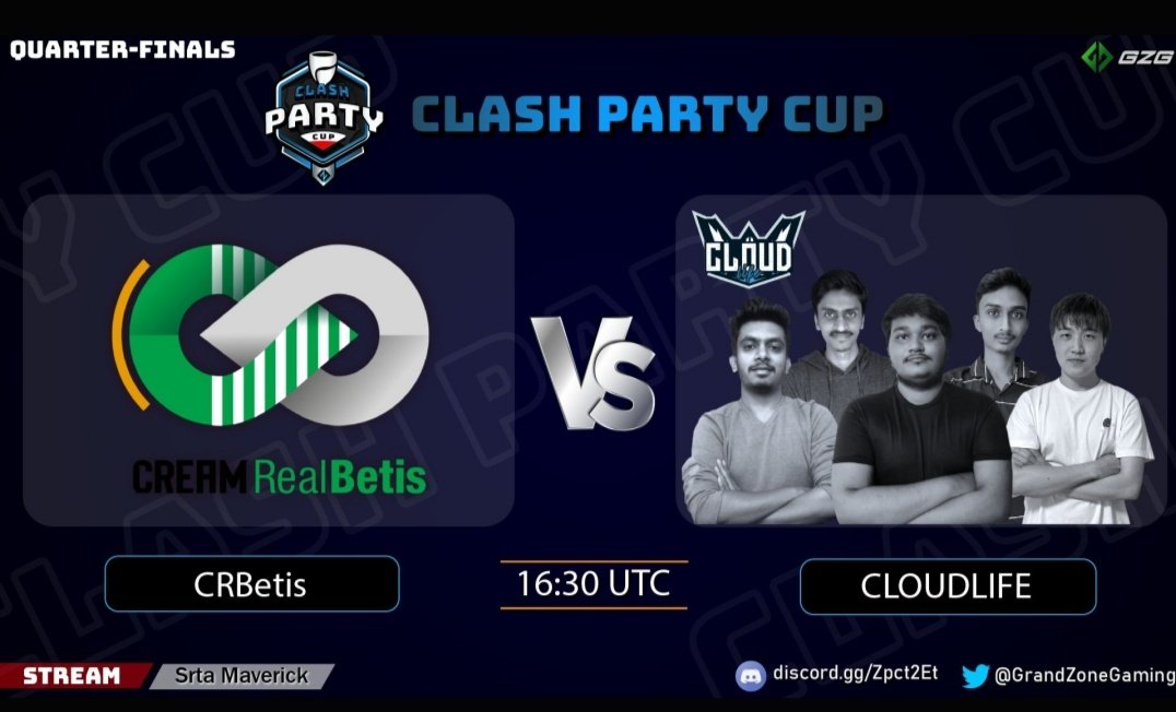 CGxCOC22's tweet photo. ⚔️ @GrandZoneGaming QUATER FINALS ⚔️
                🔥 MATCHDAY 🔥

#CloudlifeGaming 🆚 @CreamEsportsCoc
⏰ Today @ 10 PM IST (16.30 UTC)
📺 https://t.co/XOU99jzqhl

#CloudlifeFTW | #ClashOfClans https://t.co/yk0KWFAemJ
