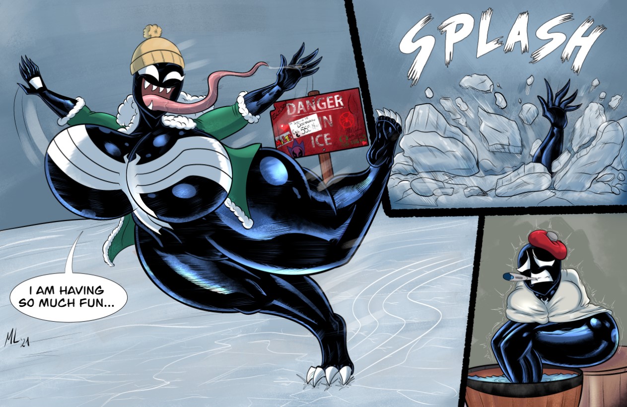 “12 DAYS OF SHE VENOM
8th Day: Ski Lessons” .