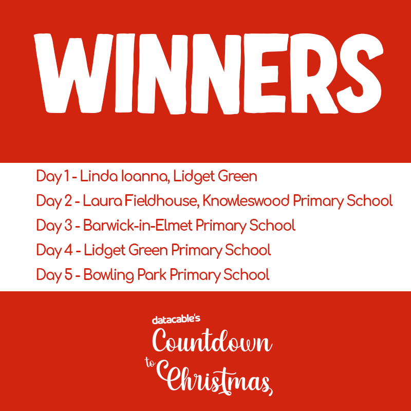 The winners have been drawn and we'll be contacting them directly to arrange delivery of their prizes. We'll be posting pictures of the lucky winners receiving their winnings in the New Year!