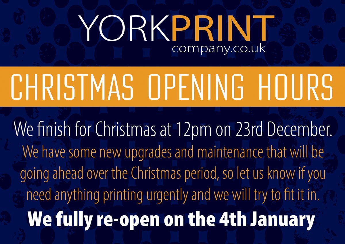 YorkPrint's tweet image. #closed #Christmas2021 #openhours #festive #HappyHolidays #print #york 🎄