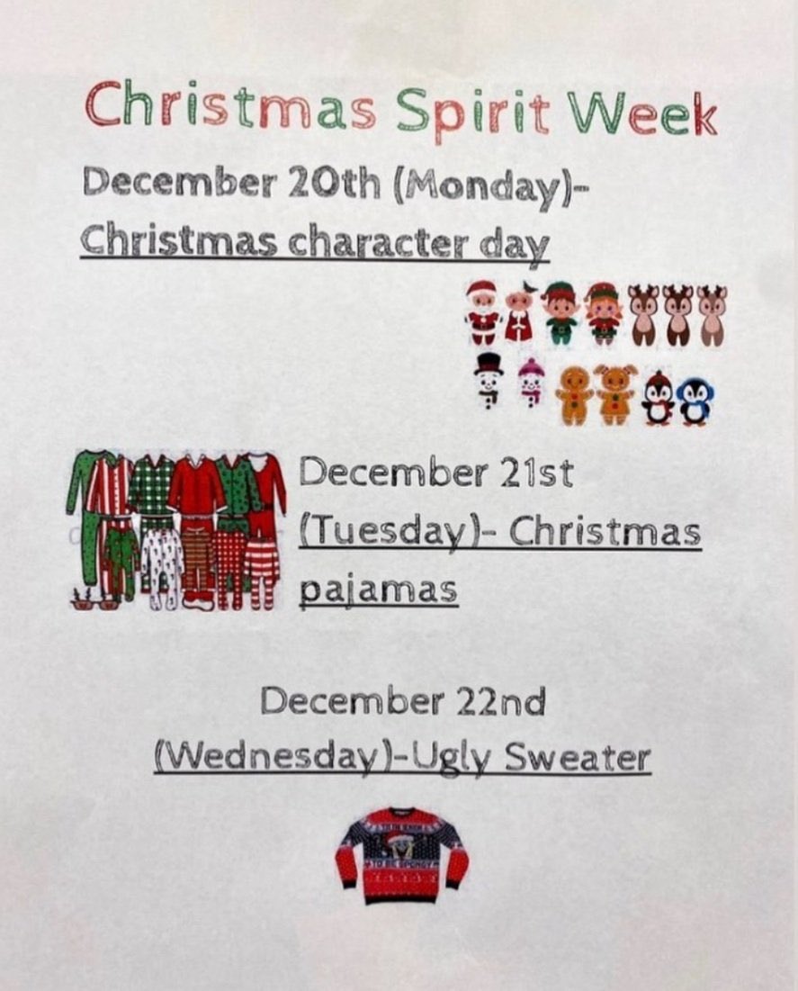 CHRISTMAS SPIRIT WEEK THIS WEEK!!!