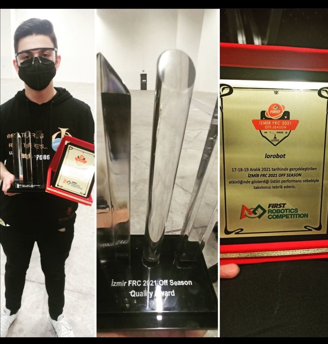 2021 FRC Pendik Off-Season'da aldığımız Industrial Design Award (Endüstriyel Tasarım Ödülü) devamında, katıldığımız 2021 FRC İzmir Off-Season'ından da ödülle döndük 🐝 Aldığımız Quality Award (Kalite Ödülü) ile hem takım ruhumuz hem robot sevgimiz zirvede 🦾 <a href="/FIRSTweets/">FIRST</a>