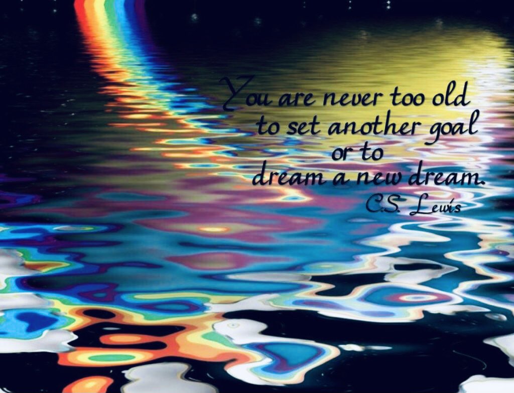 Shouting this again for the people at the back… YOU ARE NEVER TOO OLD TO SET ANOTHER GOAL OR TO DREAM A NEW DREAM!? 😉🥰💜x #NeverTooOld #GoalsAndDreams #GoGetThem