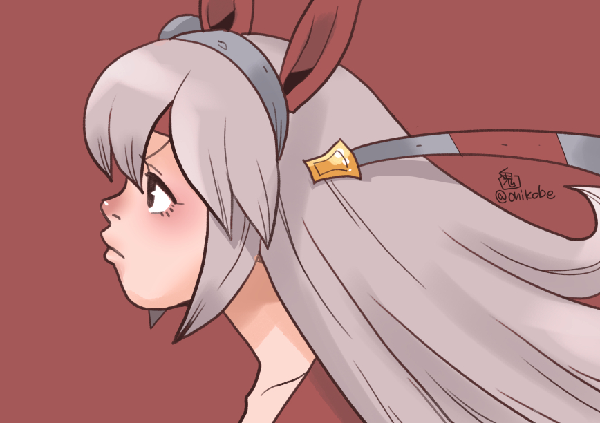 ウマ娘「過去描いたタマモクロスです
タマちゃん、たのんまっせ!!
#ウマ娘 
#タマモク」|鬼頭（おにこべ）りんのイラスト