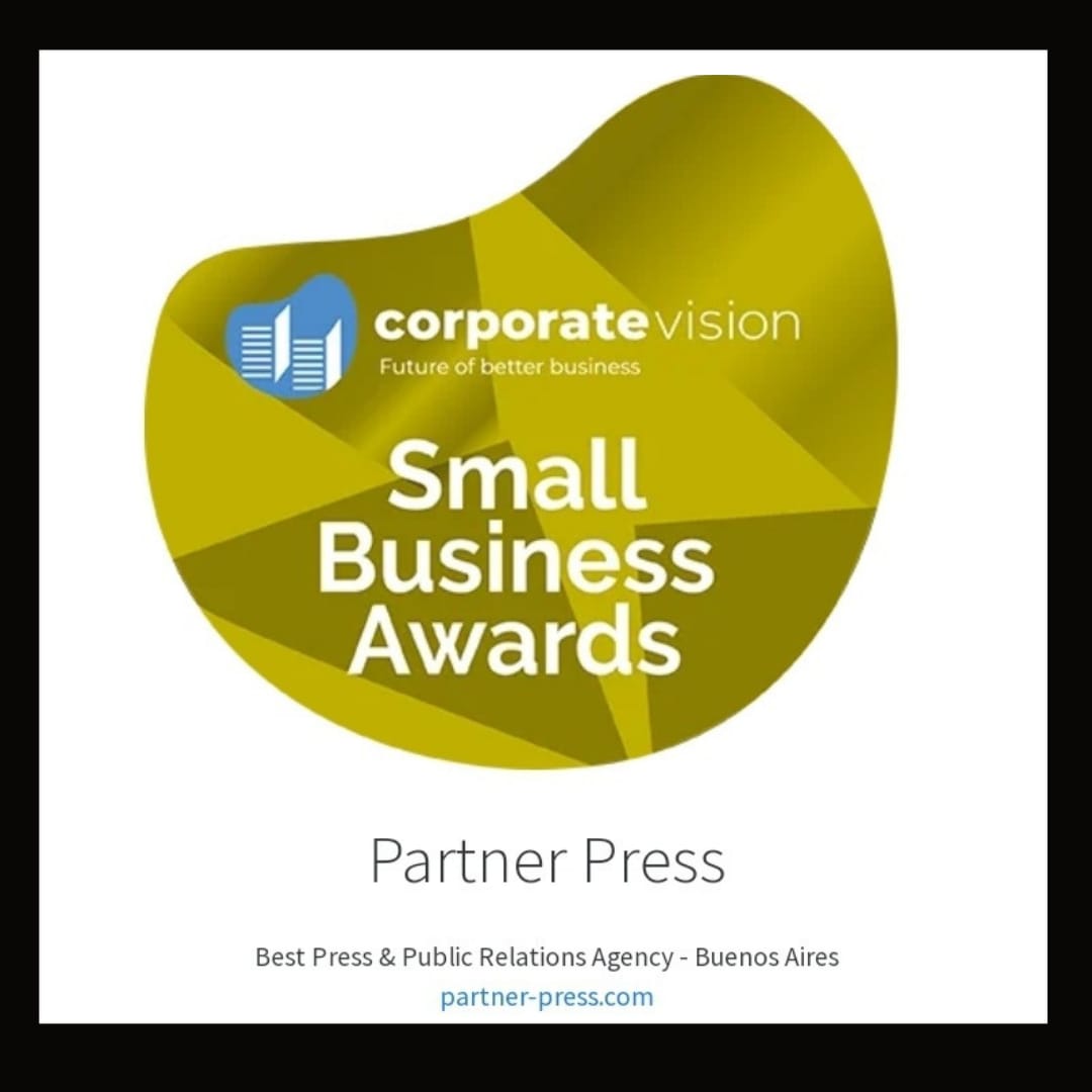 PartnerPR's tweet photo. Desde #PartnerPress estamos muy felices de anunciar que fuimos elegidos como la mejor agencia de prensa y relaciones públicas de 2021 en los premios #SmallBusinessAwards que organiza @Corp_Vision.
¡Gracias a nuestros clientes por la confianza! https://t.co/eN8lkbcw4S