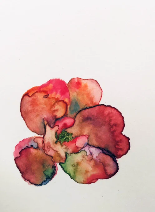 絵をはじめたばかりの生徒Eさん。「空想でしか描けません…」と言うけど、3週目にして素晴らしい才能を発揮してる。色がすごくいい。 