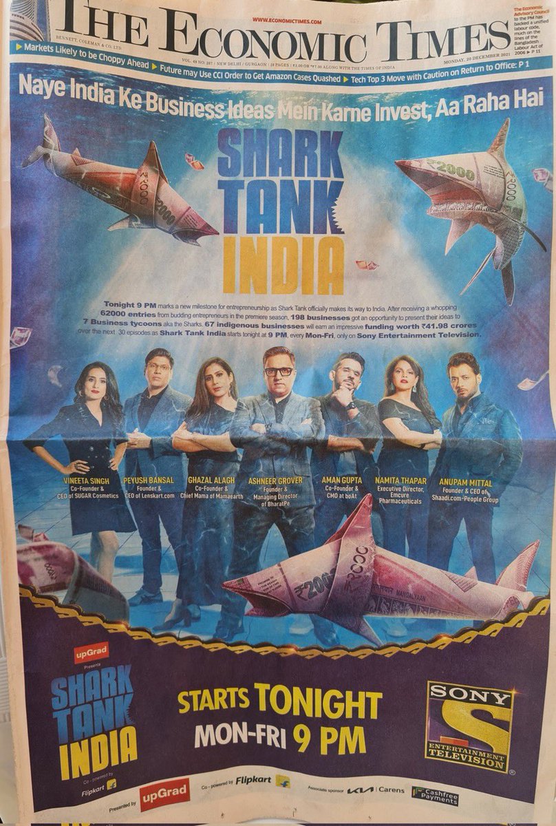 rajeshsawhney's tweet photo. My favourite shark is @AnupamMittal 

Swag hai bhai!! https://t.co/T0XET8tFEJ