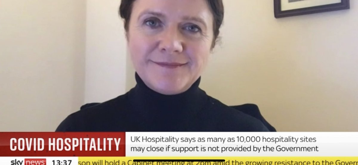 hmurray9's tweet photo. The indefatigable @UKHospKate spells out on @SkyNews how she is pleading with @GOVUK to confirm today that they will support Hospitality to save 10,000 businesses closing for good @Caterertweets @HandCNews @chefpublishing @ChefTomKerridge @michelrouxjr @EmmaMcClarkin @IoH_Online https://t.co/2moQBHz6nl