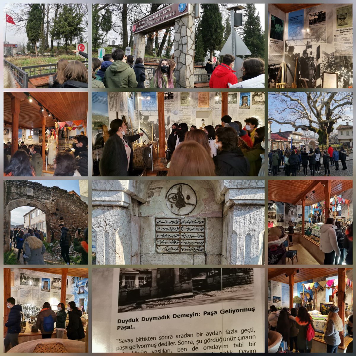 Doga_Ozluce's tweet photo. İTÜ ETA Vakfı Doğa Koleji Anadolu ve Fen Tek Lisesi 10.sınıf öğrencileri bugün 700 yıllık tarihi olan Aksu Köyü'nü ziyaret ettiler, Köydeki tüm tarihi yapılar  gezildi ve öğrencilerimiz Müze Müdürü tarafından bilgilendirildiler. @aslihanc79 @KvancBarlas @ozgurkapann @EnisEryaman https://t.co/fQf3eaQIHr