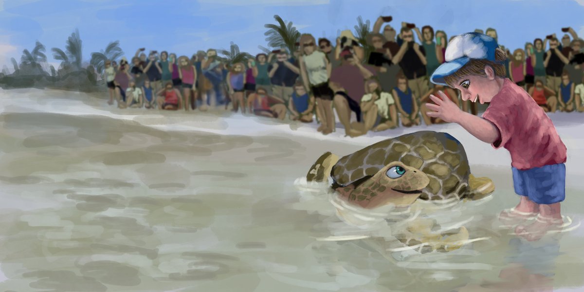 LarryWhitler's tweet photo. Kinder Square - Going Home #illustrator #childrensbookillustrator #seaturtles #loggerheadmarinelifecenter #penguinrandomhouse #simonandschuster https://t.co/Hffdpk4nwY