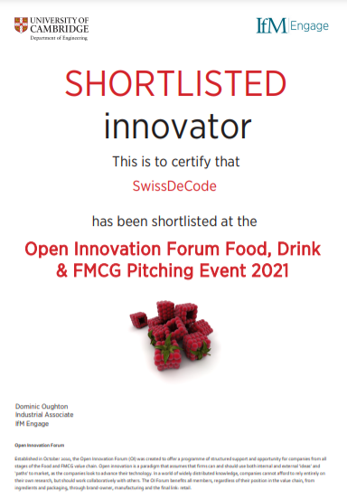 We had the pleasure to pitch to <a href="/MarsGlobal/">Mars, Incorporated</a> <a href="/PepsiCo/">PepsiCo</a> <a href="/WeAreKerry/">Kerry</a> #YiliGroup &amp; others at the <a href="/IfMCambridge/">Institute for Manufacturing (IfM)</a> Open #Innovation Forum. 🥇 The judges gave us the first prize in the contest &amp; considered that our #foodtech is "taking analytics one step forward".

Thank you <a href="/IfMCambridge/">Institute for Manufacturing (IfM)</a>!