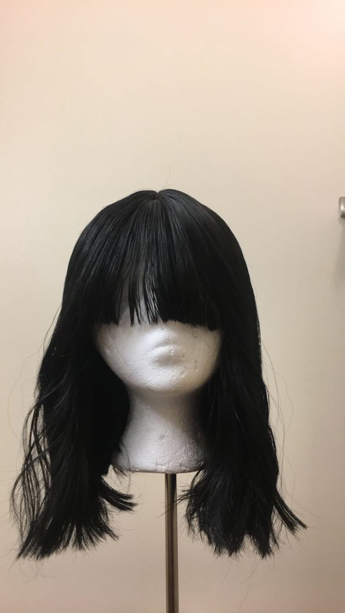 AcinaArtist's tweet photo. Said wig, before the cut &amp; style!
The mannequin head was a little crooked by the way so I did my best 😂 https://t.co/ZNEyXKD2VG
