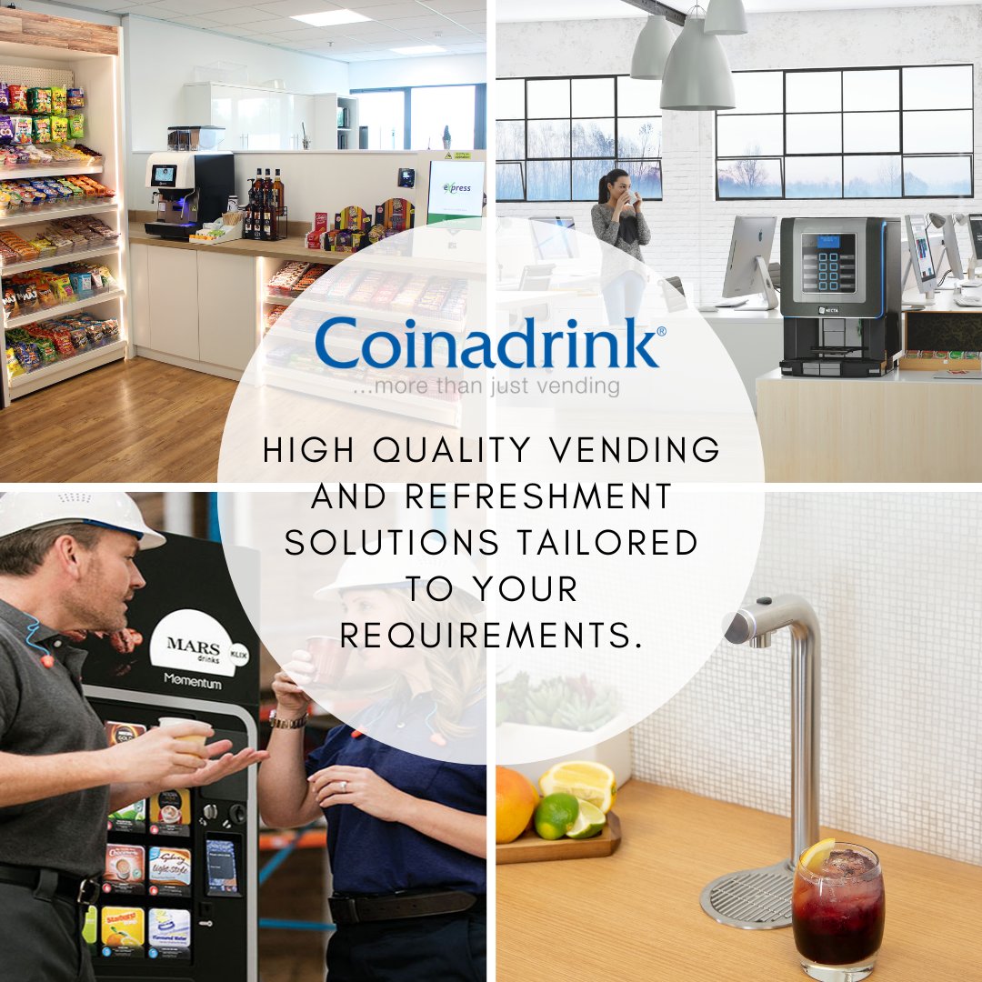 coinadrink's tweet image. Hot drinks vending machines. Tabletop coffee machines. Water dispensers. Micro Markets. And much more. 

Are you looking to prioritise workplace wellbeing in the new year?

coin-a-drink.co.uk/contact-us

#vending #vendingservices #workplacerefreshments #coffeemachines #waterdispensers