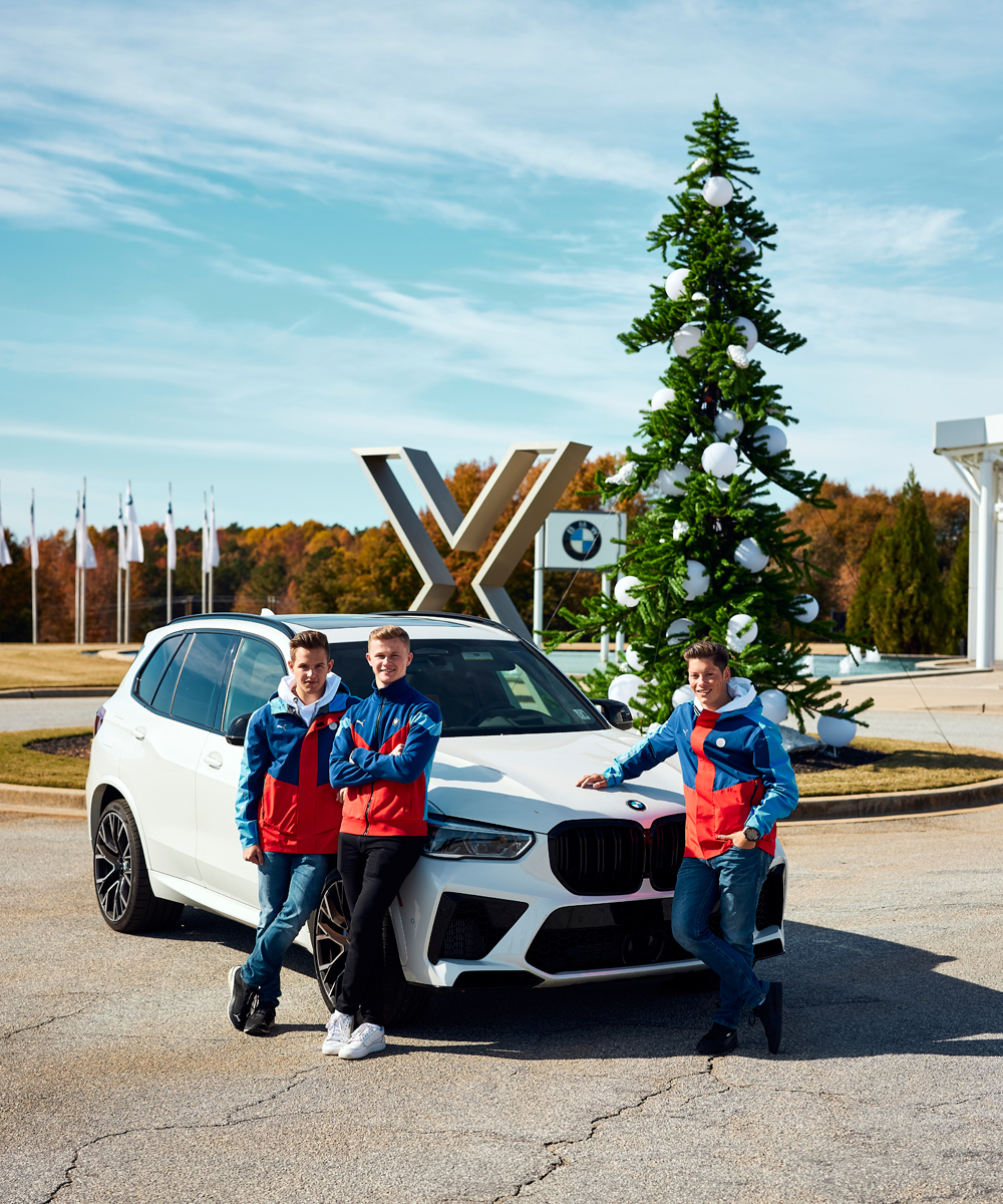 BMWMotorsport's tweet photo. Season greetings from the #BMWJuniorTeam! 🎄
@NeilVerhagen @DanHarperRacing #MaxHesse
--
BMW X5 M Competition: Fuel consumption weighted combined in l/100km: 13.3–13.7 (WLTP), CO2 emissions weighted combined in g/km: 303–309 (WLTP). Further information: https://t.co/VWVCCW9E1T. https://t.co/CMEwpEhEsQ