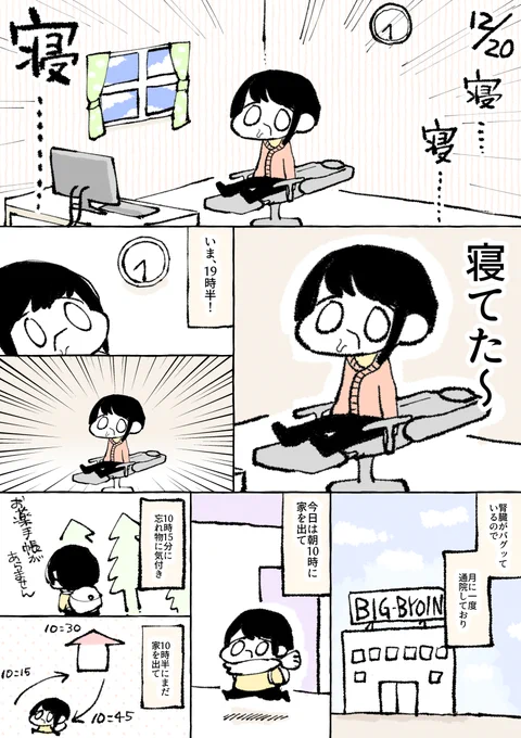 こんばんは。今日分です。逆に元気になってしまった。寝かせてくれ。

12/20 寝てた|tunral @tunral #note https://t.co/D2wFK8oNdQ 