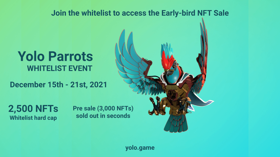 eidoo_io's tweet photo. The @pNetworkDeFi’s early-bird #YoloParrots #NFT Sale starts December 22nd! 🦜🦜🦜
That’s in JUST 2 DAYS! 👀
Are you ready? ⏱️
Join the whitelist here: 👇
https://t.co/UXo8yTNohz
#NFTs #NFTcommunity #NFTcollectors #pNetworkNodes https://t.co/wxjA1ZbfRX