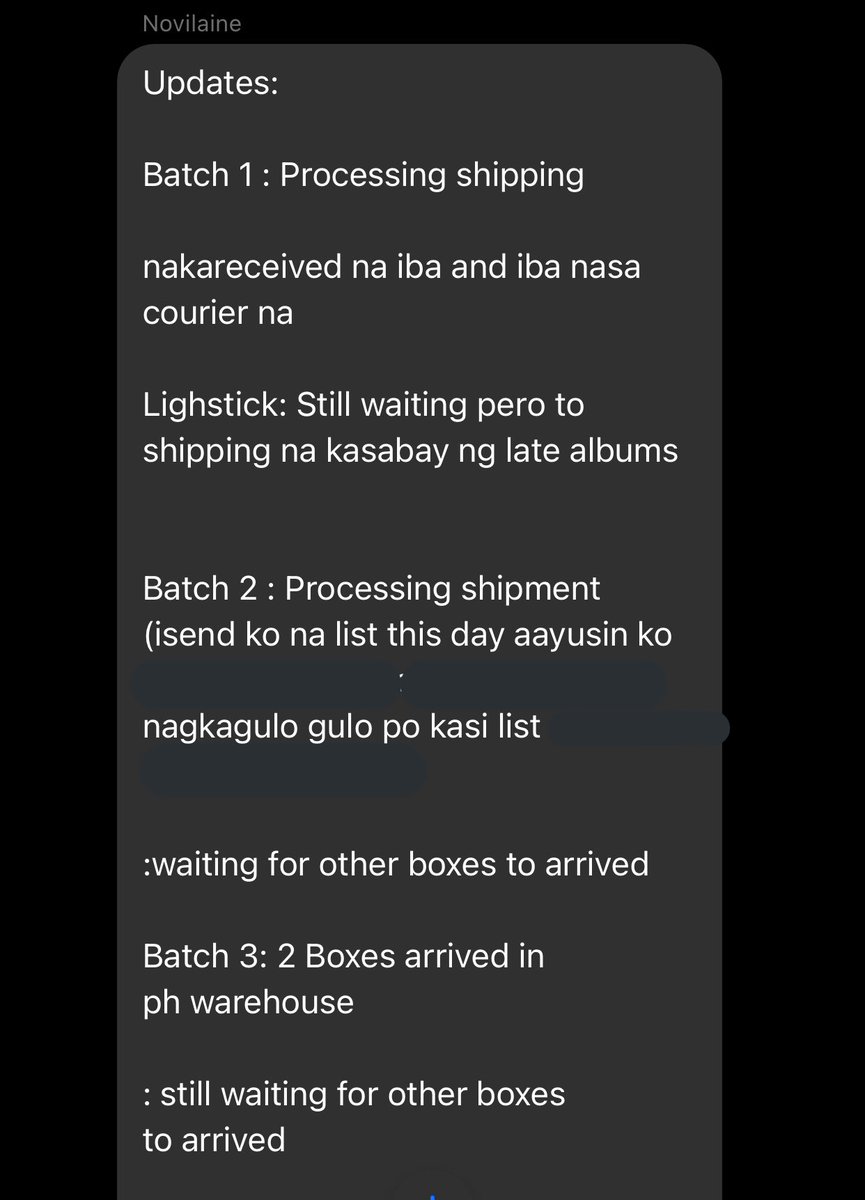 merakifreesia's tweet photo. 1st photo - for batch 1, 2, and 3 (unsealed and sealed) 
- batch 2 po ni supplier sa screenshot is batch 1&amp;2 ng shop.
- batch 3 po ni supplier sa screenshot is batch 3 ng shop.

2nd photo - for box 3 (different from batch 1-3) thank you po and pasensya na sa delays #mfsupdates https://t.co/dPTDzpDHyS