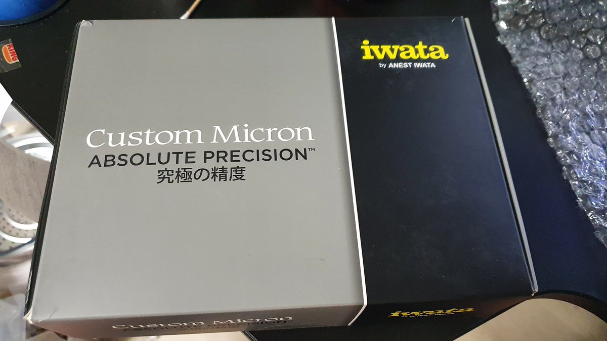 R_ed_box's tweet photo. iwata cm-cp2 買いました！ 確かにいいですが、ニードルキャップに塗料が溜まる方が他のエアブラシよりは早いですよ。
#iwata #airbrush #custommicron https://t.co/MKwQ0I5k7Q