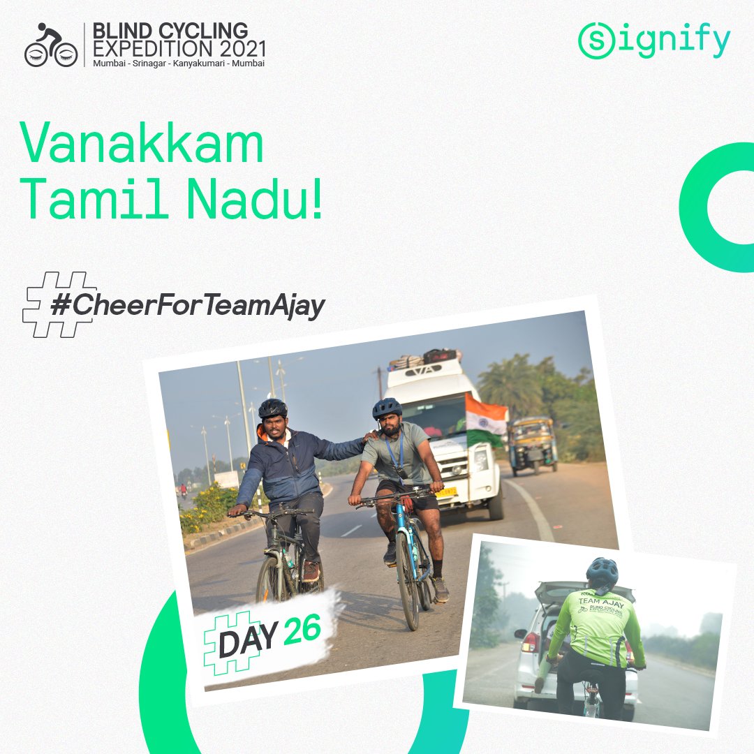 PhilipsLightIND's tweet photo. #TeamAjay received a warm welcome from everyone in Tamil Nadu. After covering the entire length of India, stay connected with us, as we ride towards the southernmost tip. And don’t forget to #CheerForTeamAjay!
Read on the complete Day #26 blog here: https://t.co/bDhm3KeZ2x https://t.co/Gqcm0On5zl
