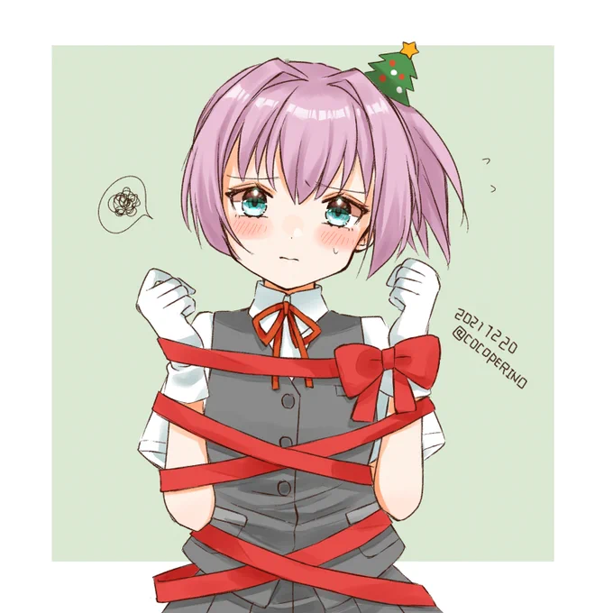 し、不知火はプレゼントではありません…。
#艦これ版深夜の真剣お絵描き60分一本勝負  #艦これ版真剣お絵描き60分一本勝負_20211220 