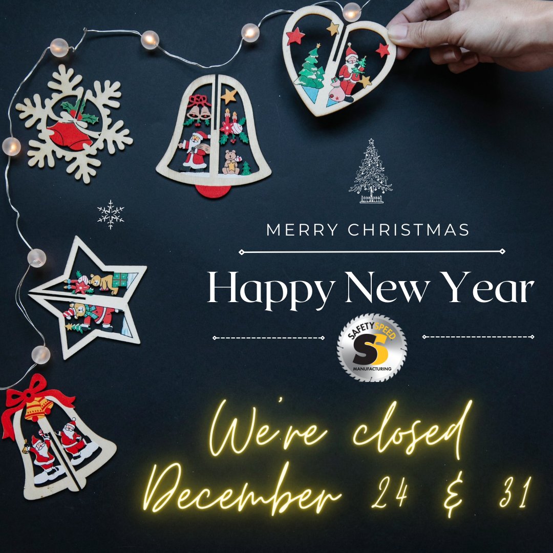 Our office is closed Friday, December 24, and Friday, December 31, 2021 for the Christmas and New Year Holiday. #thinksafetyspeed #Holidays #holidayseason