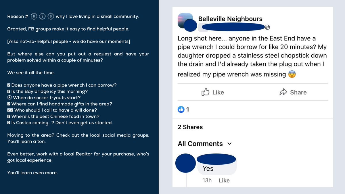 RLPElaine's tweet photo. Thinking about a move to a small community? 

I have lots of reasons why you should seriously consider it. 

#bellevillerealtor
#Quinte 
#hastings
#wildlyauthentic
#thefriendlycity https://t.co/IJ7K6K8awY