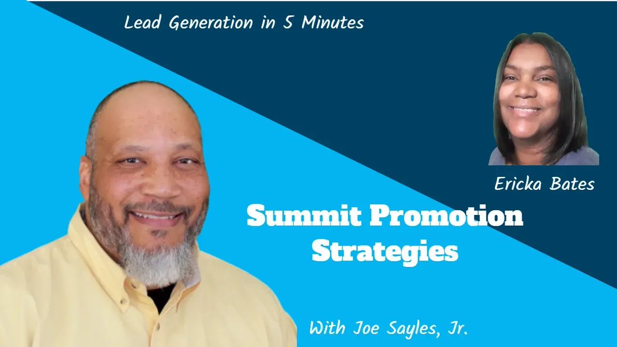 ENVYDigitalSLLC's tweet photo. Lead Generation in 5 Minutes with Joe Sayles - Featuring Ericka Bates, Summit Promotion Strategist

This is a snippet from my recent interview with Summit Promotion Strategist, 
Ericka Bates on Flip Your Marketing Flops event #4.

Check it out here: https://t.co/pPolQi5iae https://t.co/NZ6L8tvgTW