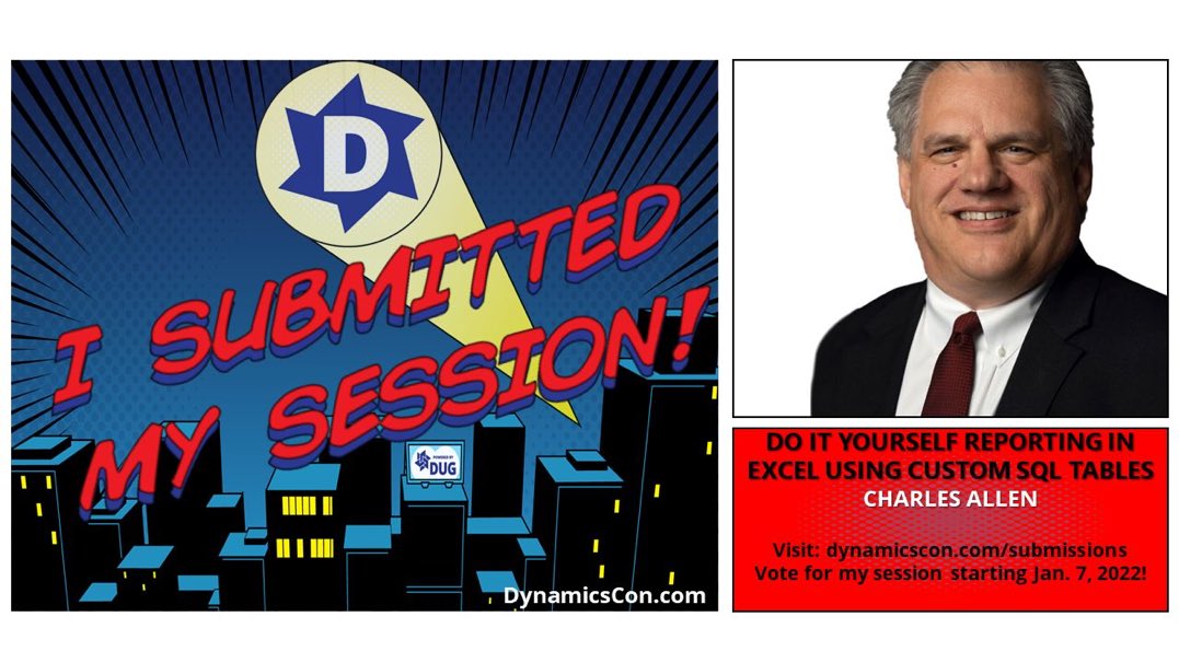 MollyFuchsel's tweet photo. New #DynamicsCon #MicrosoftGP content alert! @CharlesA_Cons is ready to teach us more on reporting in #excel and custom #SQL tables! Check out hisfull session details here:
https://t.co/Bxul1xg9Jl
Remember to get your session in before year-end! #msdynGP https://t.co/Et0A2UTz88