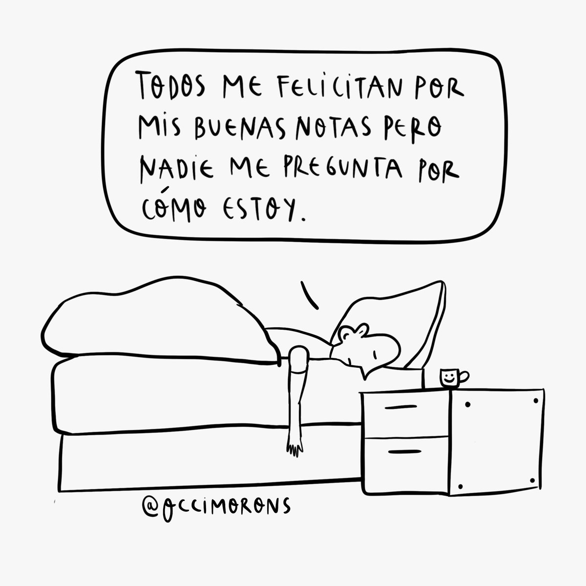 occimorons's tweet photo. Sacar buenas notas ¿a costa de nuestra salud mental?  Historieta ⬇️ https://t.co/0EUAezy3tW