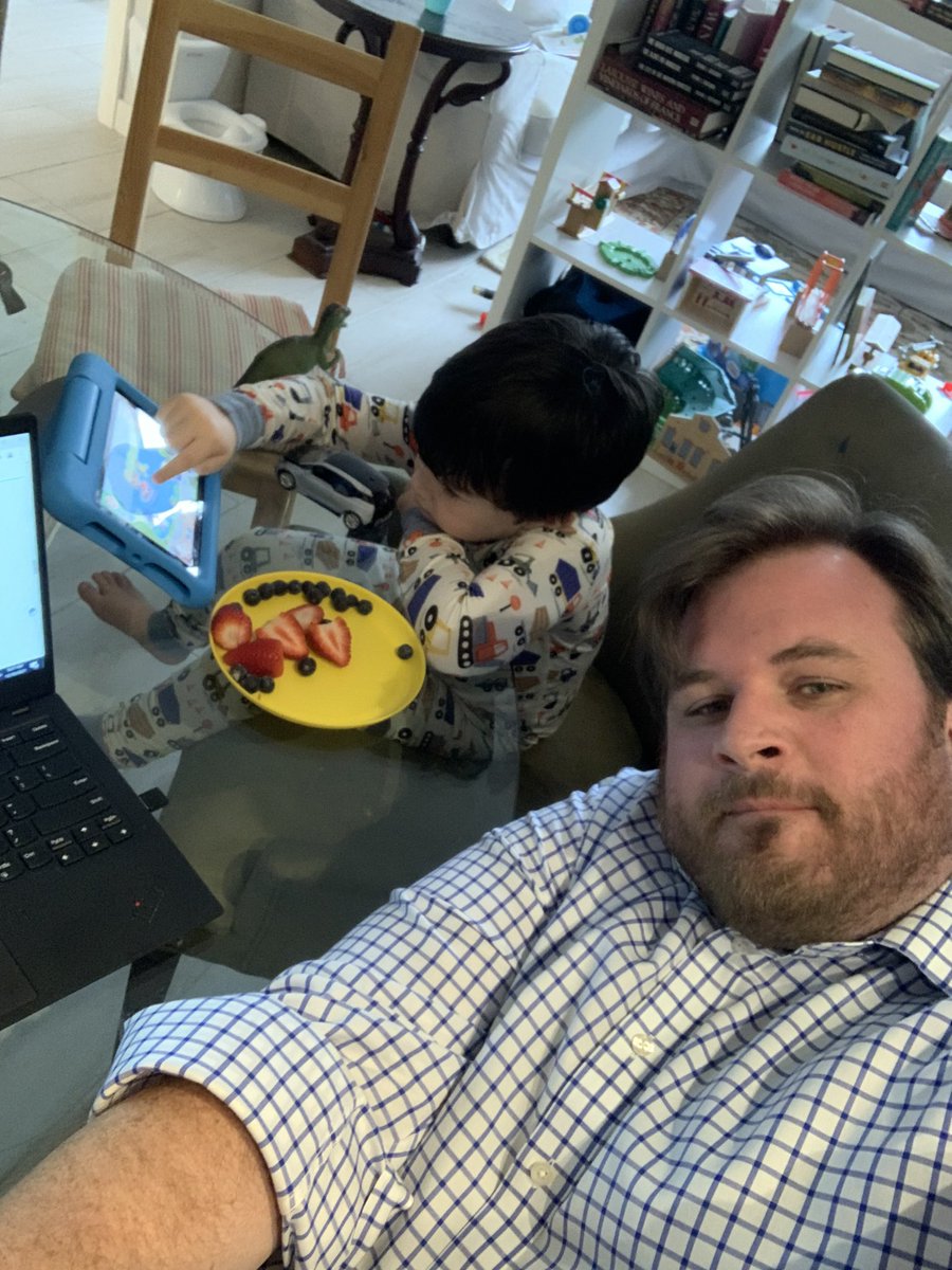 OllieLashW's tweet photo. When mommy’s ill - the wee man and I love sharing a desk… #futuremarketer #marketingtwitter #futureofwork https://t.co/cd2igxYNKZ