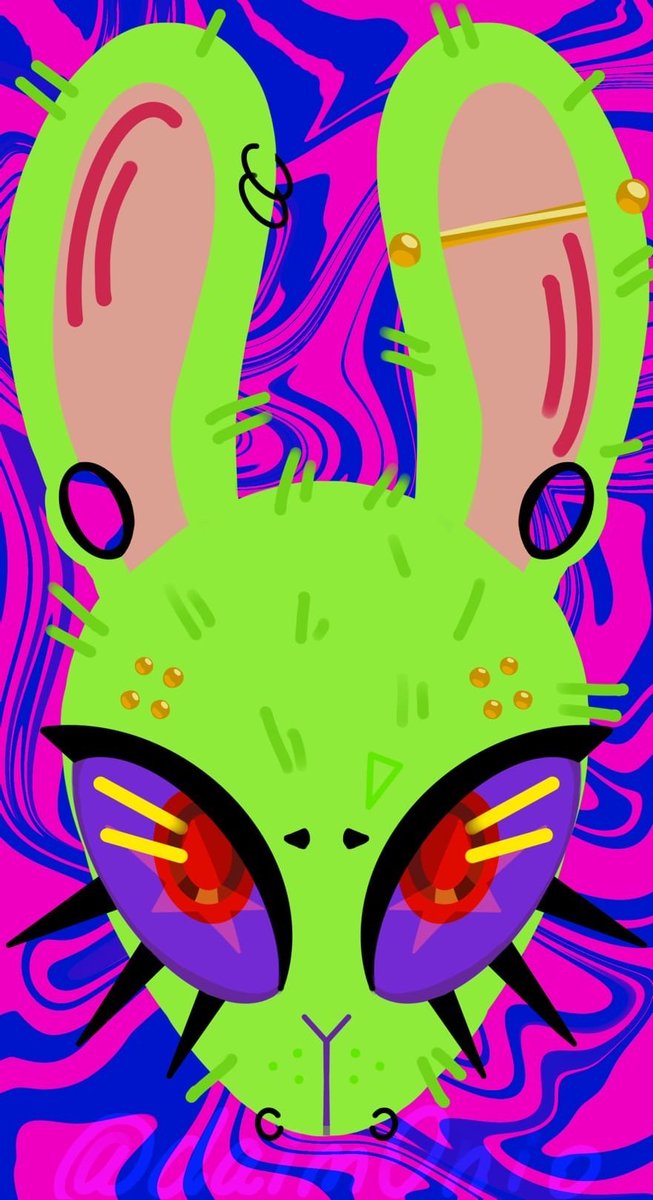 rustik_pups's tweet photo. I love using bright colors in my works so much 😩😩😩 #art #toxic #ONI https://t.co/aSVL3CRV9y