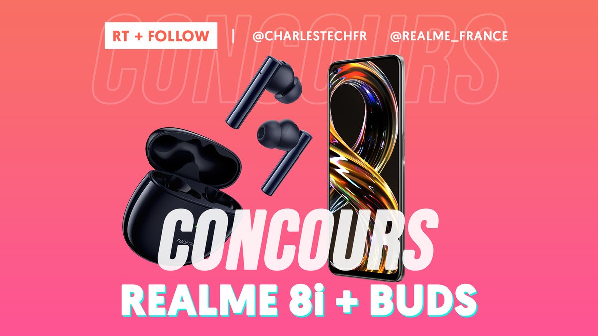 charlestechfr's tweet image. 🎁 #CONCOURS - On vous fait remporter un smartphone avec écran 120 Hz et des écouteurs (Buds Air 2) ! #CharlesTechNoel

🔁 RT ce tweet
👉 FOLLOW @charlestechfr et @realme_France 

🔔 Active la cloche pour ne rien louper !

📅 Tirage au sort le 27/12