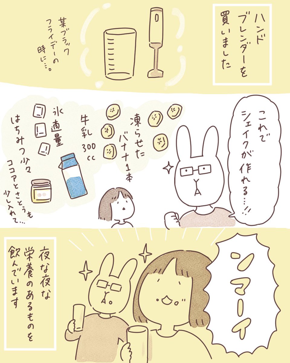日記まんが「ハンドブレンダー」
 #ボンヤリ日記まんが 