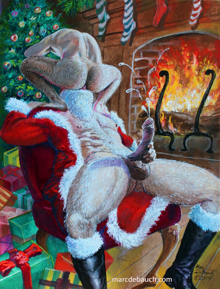 marcdebauch's tweet photo. "Why Sit on Santa's Lap When You Can Sit On His Face" 2014 gouache on paper  https://t.co/mc1vOl96yj #gaysanta #gaychristmas #gaychristmascard #gayhot #santashelper #homoerotic #gaylife #sexysanta #queerart #sexychristmas #santasex #erotisch #queersanta #erotico #hairysanta #gay https://t.co/N3mRz348Z3
