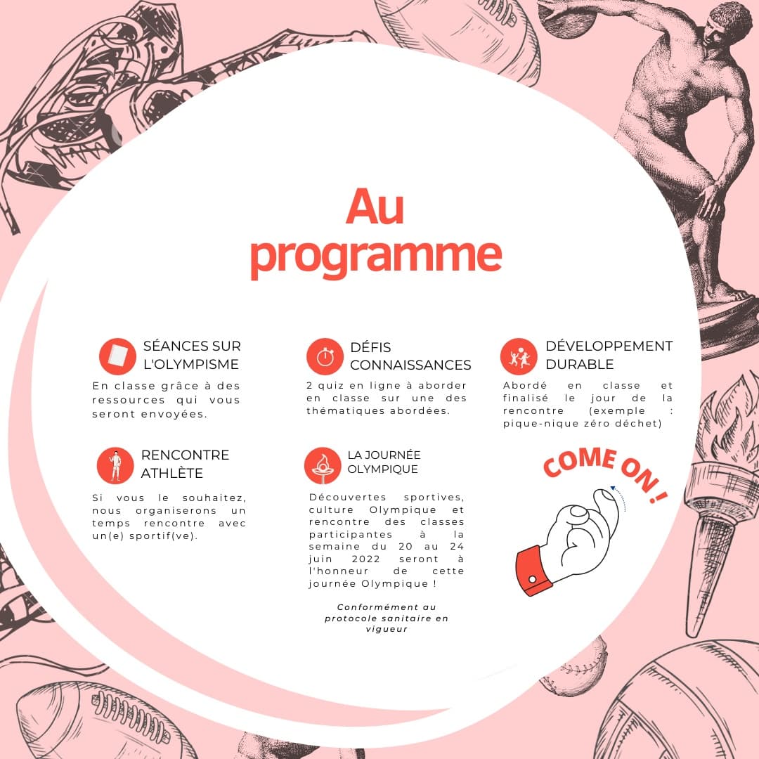 64_usep's tweet photo. En partenariat avec le #CDOS64, nous songeons déjà à la #journeeolympique de 2022: le dispositif #classeolympique est reconduit, pour les cycle 2 des écoles dont les territoires sont labellisés #TerreDeJeux2024 .
Culture olympique, #EDD et activité physique au programme! https://t.co/slnN8sd11z