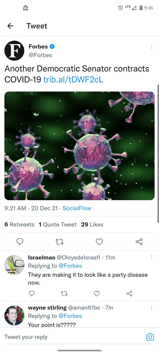 BYellson's tweet photo. @Forbes Why is COVID political more at 9 https://t.co/dXXJ9TNgSW
