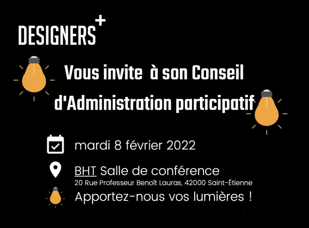 designersplus's tweet image. CONSEIL D&apos;ADMINISTRATION PARTICIPATIF - designersplus.fr/evenement/cons…