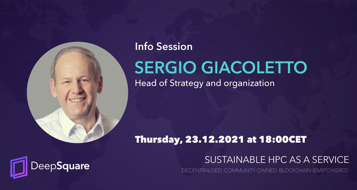 DeepSQUAREio's tweet photo. 📣#𝗜𝗻𝗳𝗼𝗦𝗲𝘀𝘀𝗶𝗼𝗻

#Connect with us and get an overall update of DeepSquare with our Head of #Strategy &amp; #Organization, 𝗦𝗲𝗿𝗴𝗶𝗼 𝗚𝗶𝗮𝗰𝗼𝗹𝗲𝘁𝘁𝗼

𝗧𝗵𝘂𝗿𝘀𝗱𝗮𝘆, 𝟮𝟯/𝟭𝟮/𝟮𝟭 𝗮𝘁 𝟭𝟴:𝟬𝟬 𝗖𝗘𝗧
Link ➡️ https://t.co/rjVOBkN2oH ⬅️ https://t.co/NTYBlooCKH
