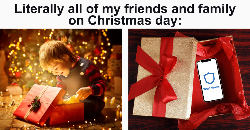 TrustWallet's tweet photo. Can't think of a better gift 🎁🎅 https://t.co/RmW9HVOW08