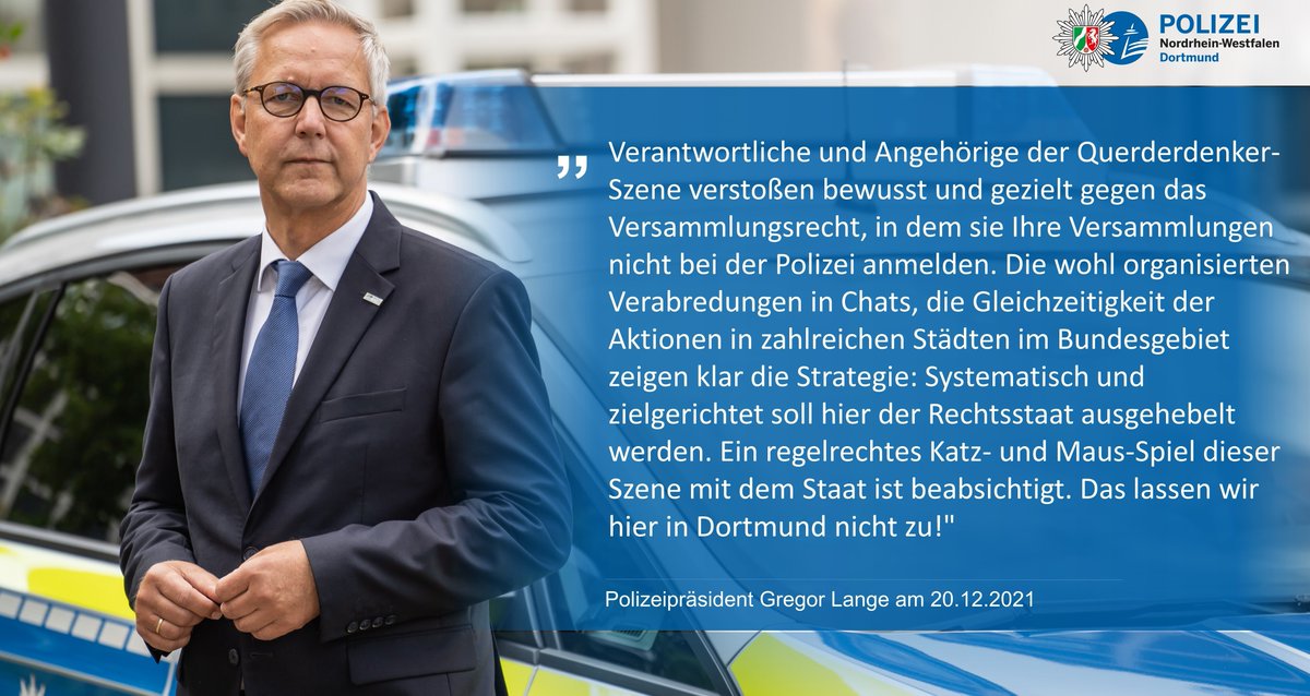 polizei_nrw_do's tweet photo. Polizei geht gegen unangemeldete "Querdenker-Spaziergänge" in Dortmund und Lünen vor - Dortmunder Polizeipräsident wertet das Vorgehen als vorsätzliche Verletzung des Versammlungsrechts! Weiteres dazu finden Sie hier: https://t.co/1jBumil5FH https://t.co/0xkzoypWr2