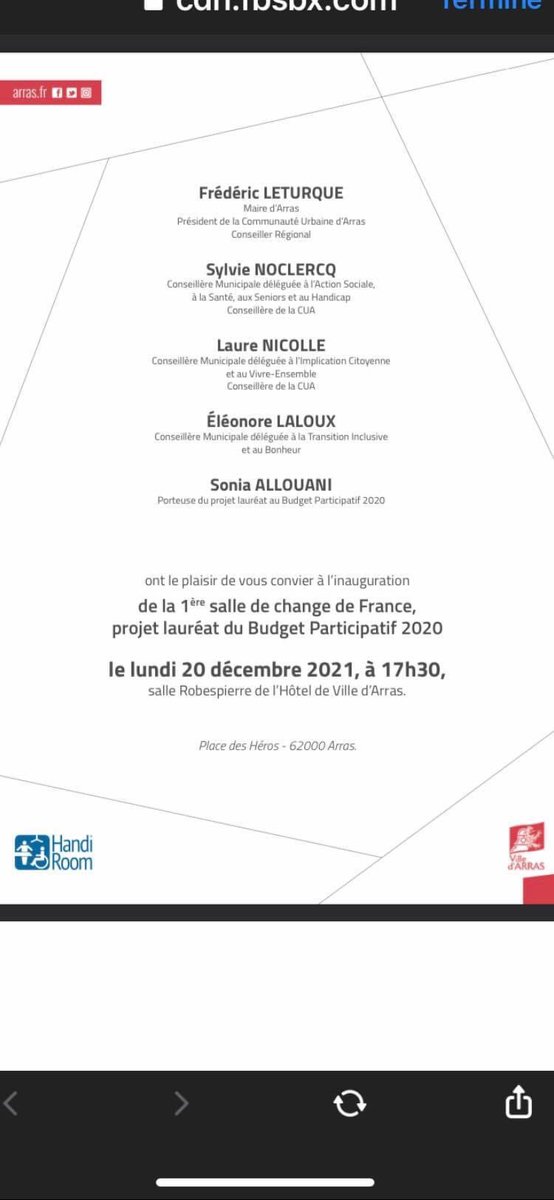 liamsxm's tweet photo. Une 1ère en France ! 
Cela existe dans d'autres pays... A Arras et à Nancy, aujourd'hui, auront lieu l'inauguration des 2ères salles de change de France !

Le projet HandiRoom, lauréat au budget participatif 2020, sera inauguré cet après-midi !

Bravo @VilleArras @handiroom https://t.co/vfrT0J7A1i