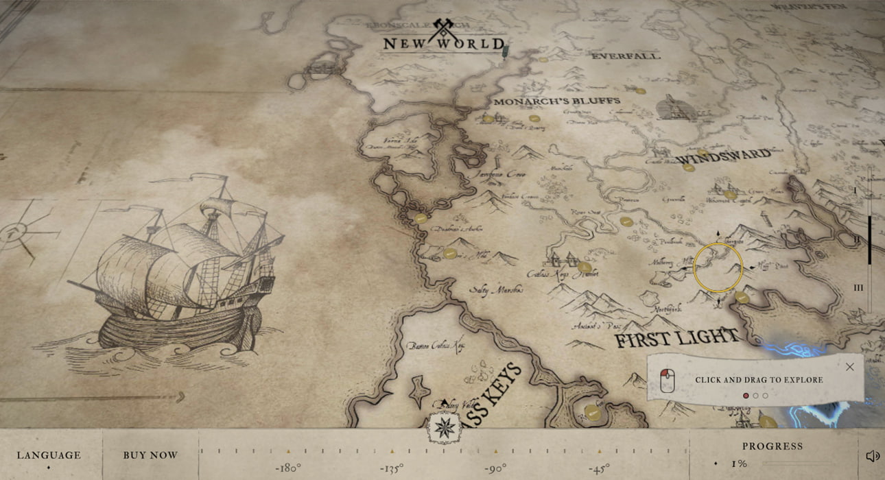 New World Interactive Map
