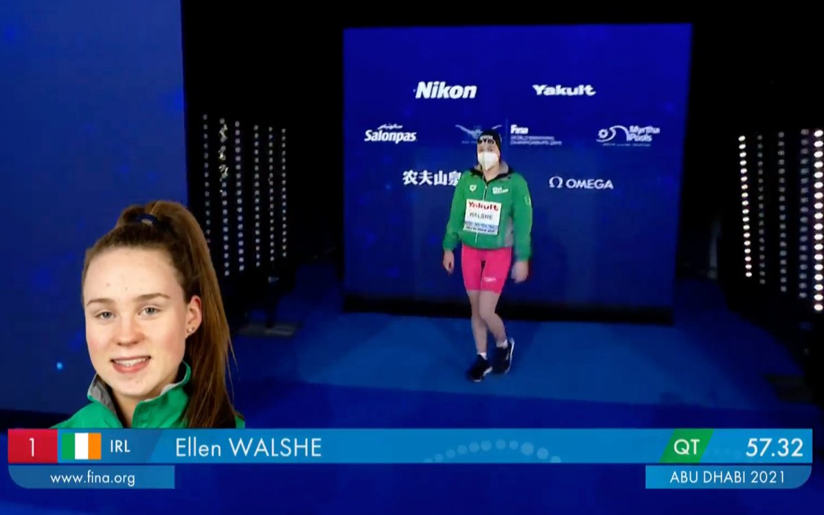 teamtsccoach's tweet image. Well DONE - What a SWIM by @walsheellen 
ANOTHER MASSIVE Irish SENIOR RECORD 56.68 Reserve for the FINAL @FINA21AbuDhabi 

What a FANTASTIC Set of Swims from this lady!!!!
@TEAMTSCSWIM @Vol_SwimDive @mkredich @swimireland #ReWritingTheBooks #FunFastFearless