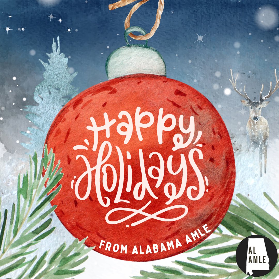 alabama_amle's tweet photo. .@alabama_amle hopes that this Holiday Season brings you many great memories and wonderful reasons to smile. #ALAMLE wishes you a very Happy Holiday Season! 

#HappyHolidays #HolidaySeason #Hope #Joy #Peace #Love 
@AMLE https://t.co/SZQ2Yst3ts
