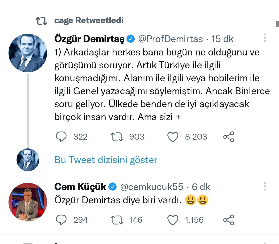 Üstüne çıkmış anlatıyor <a href="/ProfDemirtas/">Özgür Demirtaş</a> , sana anlatır gibi <a href="/cemkucuk55/">Cem Küçük</a>
