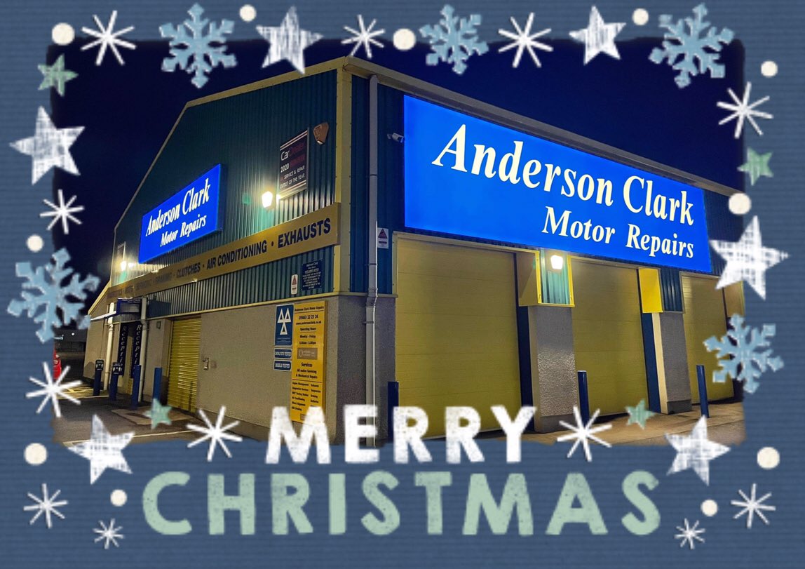 From the whole team at Anderson Clark Motor Repairs we would like to wish you all a very Merry Christmas and a Happy New Year 🎄🎄🎄🎄